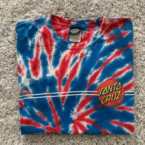 Early 2000s Vintage Santa Cruz Skateboards Tie Dye. Medium. Authentic Santa Cruz